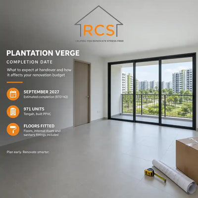 Plantation Verge Completion Date: Sep 2027 + Reno Cost