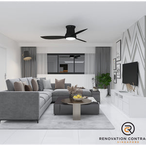 How much does it cost for a 5 room resale whole house renovation?