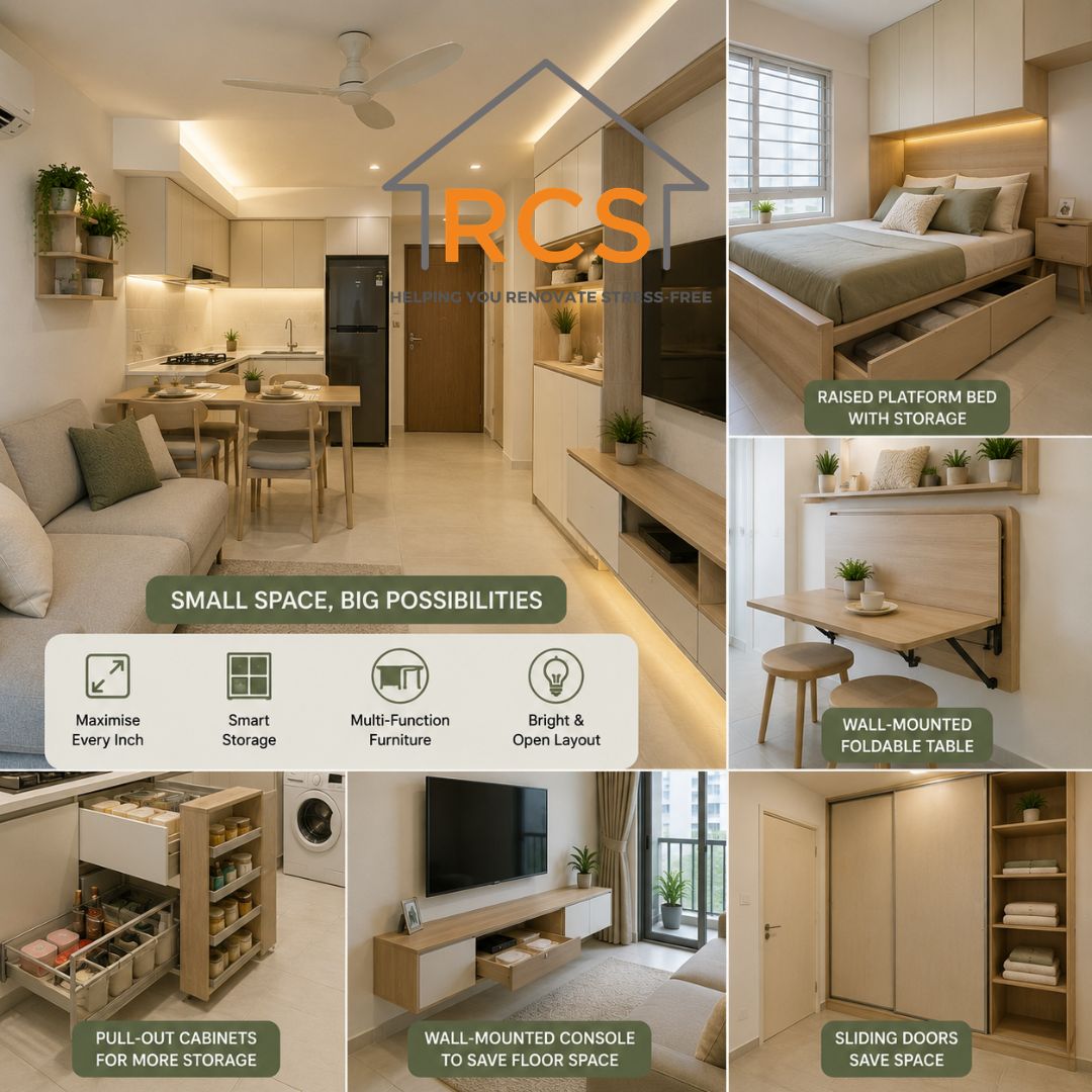 Small HDB Space-Saving Renovation Ideas Singapore