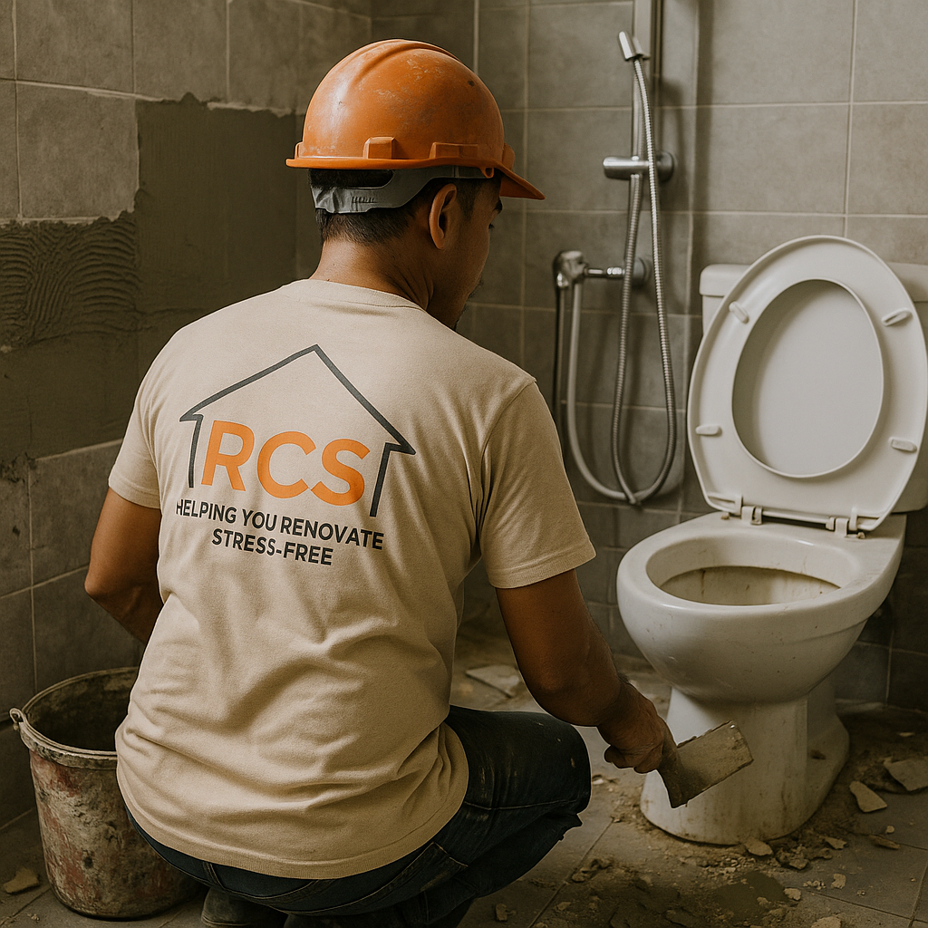 HDB toilet renovation: choosing between overlay and hacking
