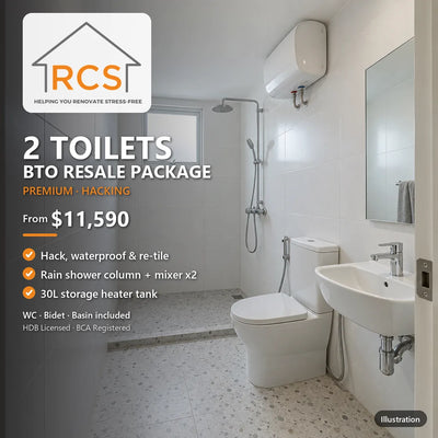 2 Toilets BTO Resale Package - Premium (Hacking)